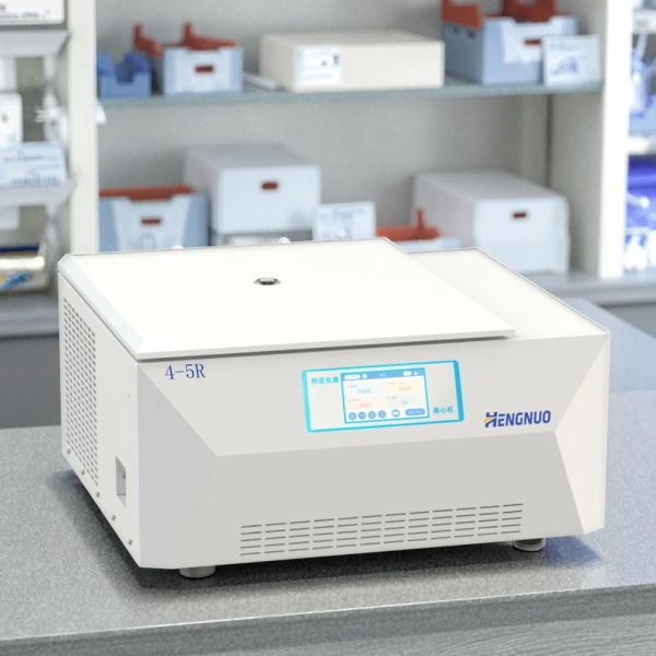 6000rpm Refrigerated Table Top Centrifuge 4x750ml Capacity Laboratory Centrifuge 99 Presets Touch Screen