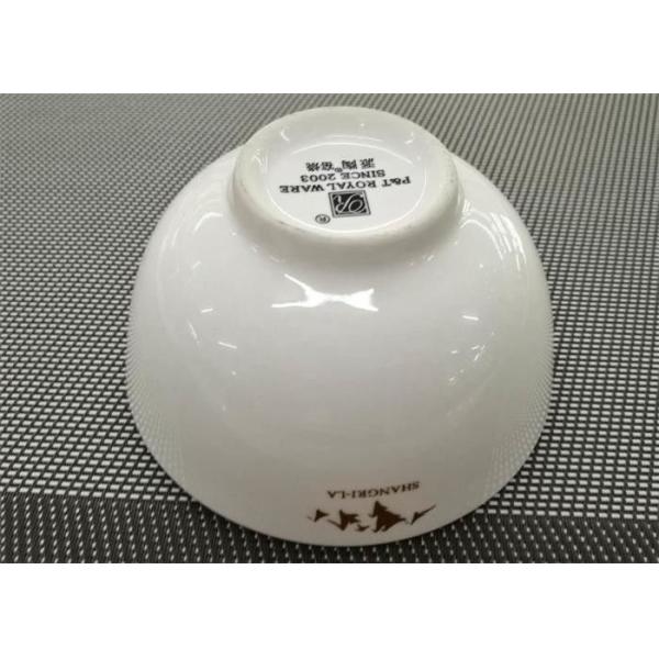 Weight 181g Porcelain Dinnerware Sets Ceramic Round Soup Bowl With Logo Dia.10cm