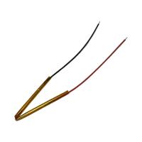 Thermistore NTC de précision de type diode axiale à coque en verre MF58-104F3950 avec tube polyimide et câble 26AWG