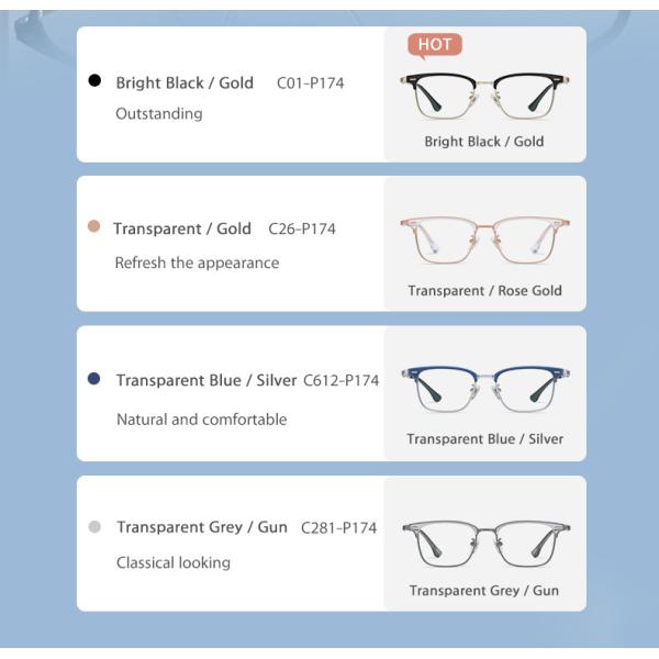 Свет стекол комбинации рамки титана ОЭМ Унисекс анти- голубой для чтения