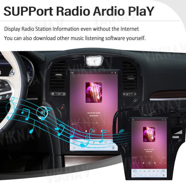 Стерео автомобильный радиоприемник экрана касания для радиотелеграфа 2013-2019 андроида 11 Крайслер 300C