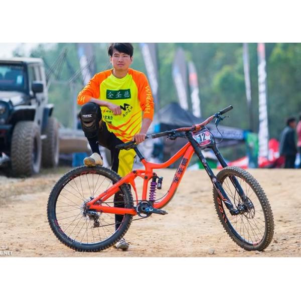 Downhill Suspension Custom Bike Forks Black Dual - Crown Inverted 8 Inch