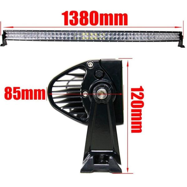 Shatterproof Lenses 52 Inch Curved Light Bar , 27000lumens 5D 300w LED Light Bar