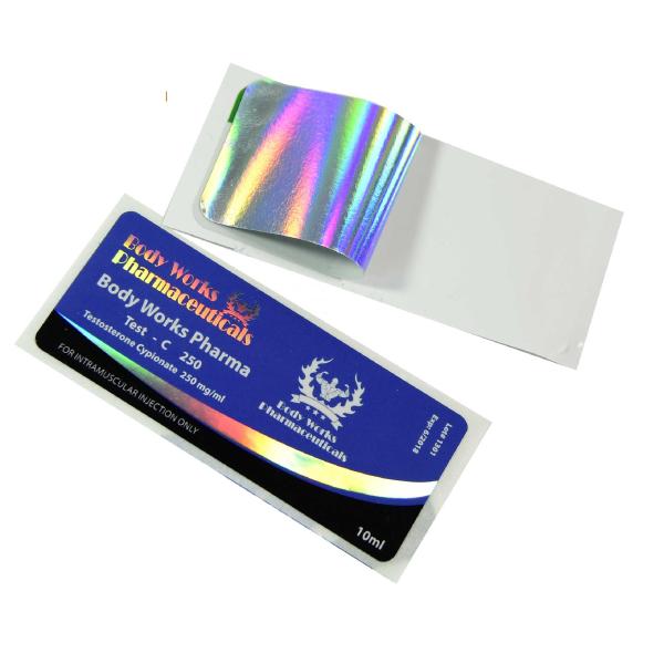 Водоустойчивые глянцевые этикетки для флаконов с голограммой 10 мл