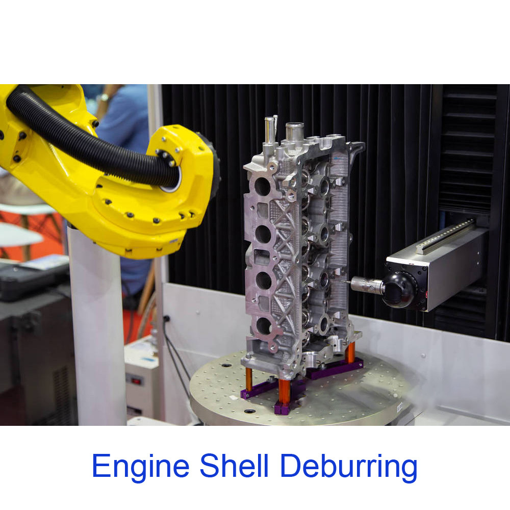 PLC Control Automatic Tool Changer Metal Grinding Buffing Deburring Flexible Cell