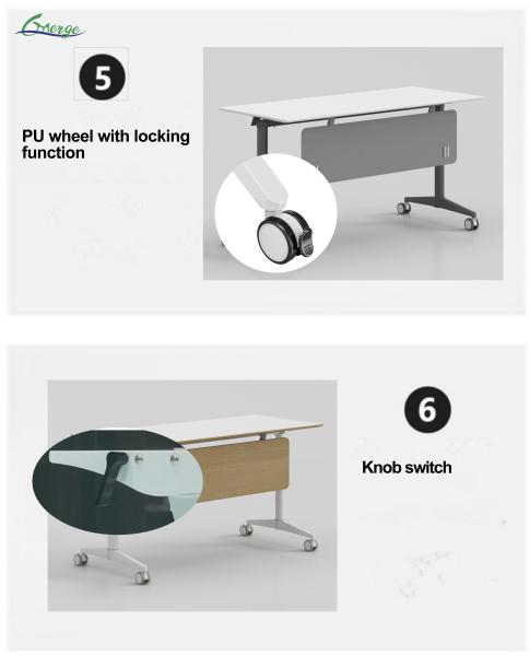 Portable Extension Table 25mm Top Thickness for Easy Storage and Transport