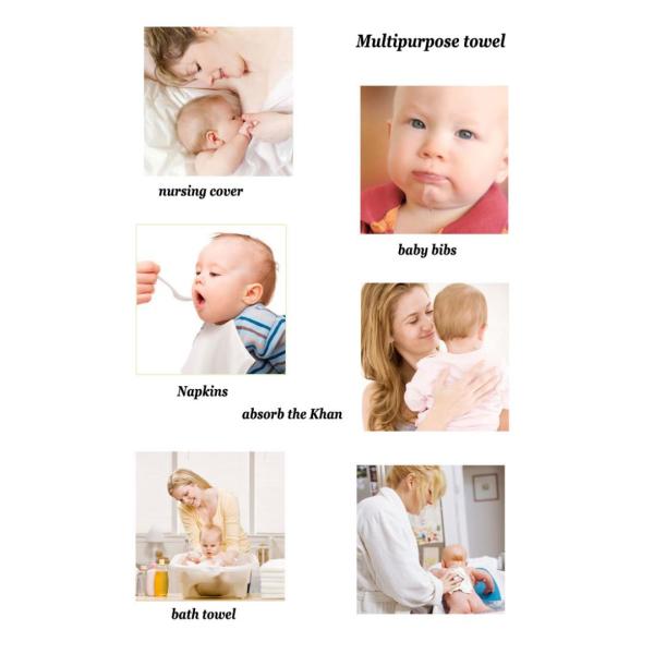 Small Square baby muslin cloths Baby cotton double gauze cartoons handkerchief towel