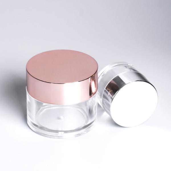 Frasco transparente 7g 10g do creme de 1oz 2oz 4oz Rose Gold PETG