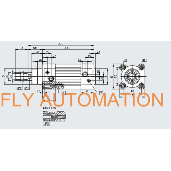 ISO Pneumatic Air Cylinders DSBC-80-300-PPVA-N3 2126600 GTIN4052568252076