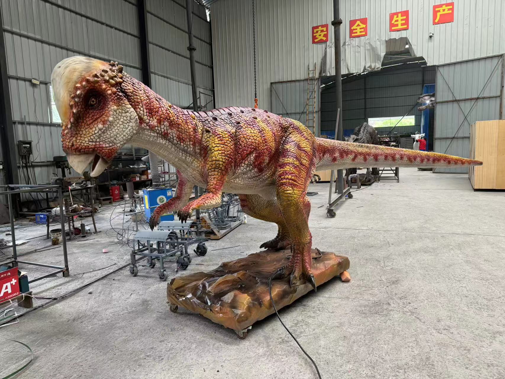 Theme Park Realistic Animatronic Dinosaur Pachycephalosaurus 6m Model For Sale