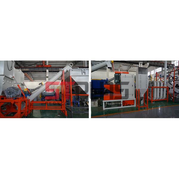 Semi Automatic Waste PET Washing Line Plastic Crushing Washing Drying Equipment
