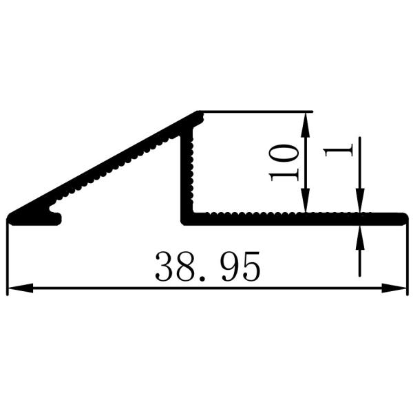Anodised Aluminum Tile Trim 1mm Thickness Triangle Alu 6063 Material