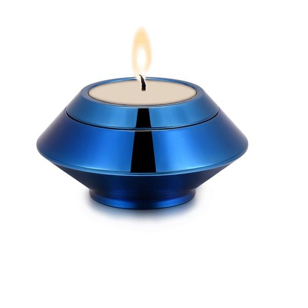 Picture High Polished Candlestick Urn for Human/Pet Ashes Cremation Jewelry Keepsake