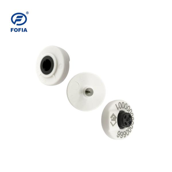 NLIS Approved HDX Electronic Ear Tag Round In White Color For Cow ID