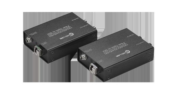 1-Channel BIDI 12G SDI to Fiber Converter Single Mode Single Fiber LC via SFP