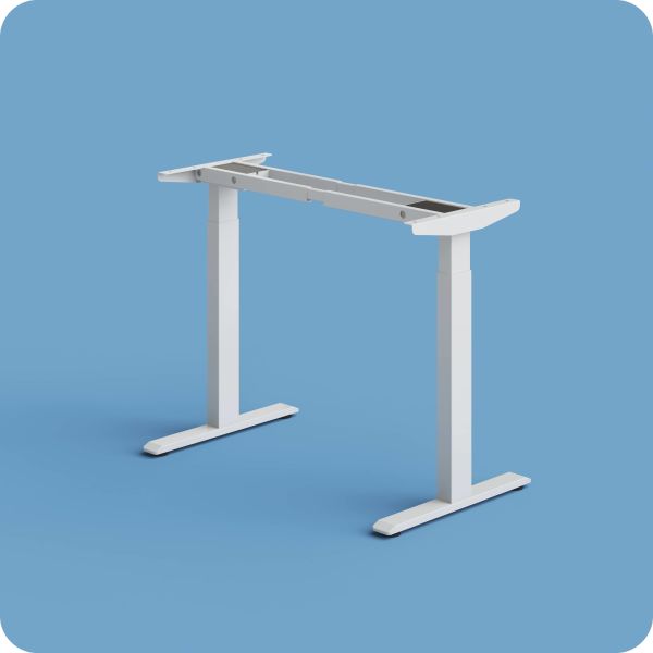 Estructura de escritorio de pie de 2 patas con carga de 120 KG, motores duales, 2 patas estándar con 2 etapas