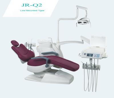 Luxury Dental Unit with LED Light ,Top mounted tray,and Movable  ceramic spittoon