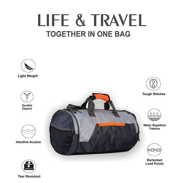 Oxford Gym Bag With Shoe Compartment Personalized Travel Duffle Bag Round