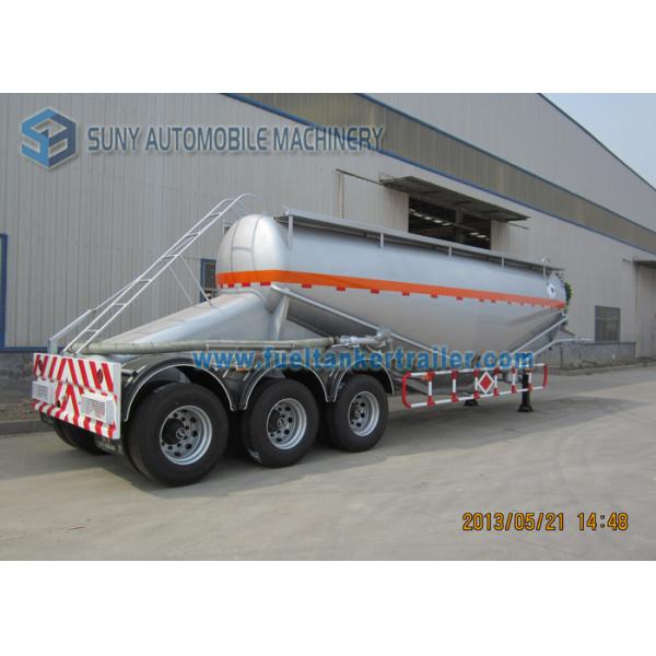 V shape 3 Axles 35m3 Dry Bulk Tank Trailer Cement Semi Trailer For Transportation
