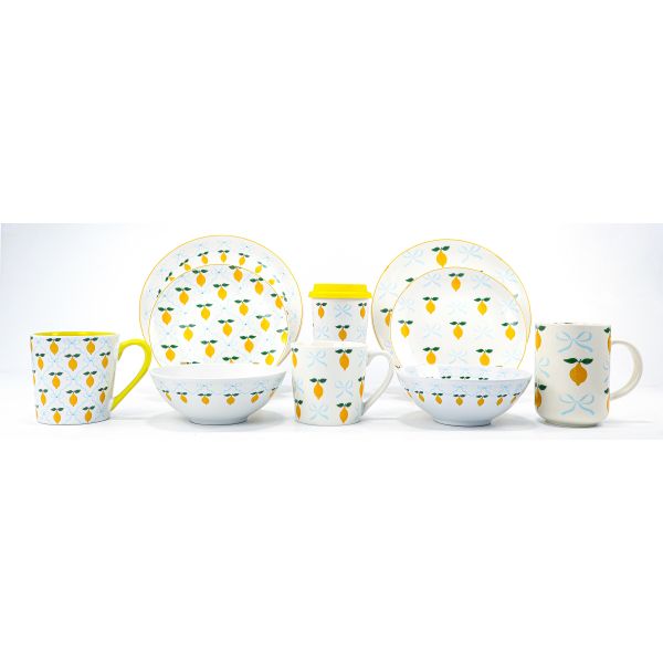 Lemon & Bow Ceramic Dinnerware Set