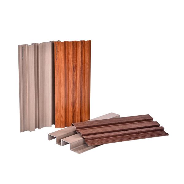 Водостойкие алюминиевые профили деревянные зерна Большой стенный панель для декорации стен