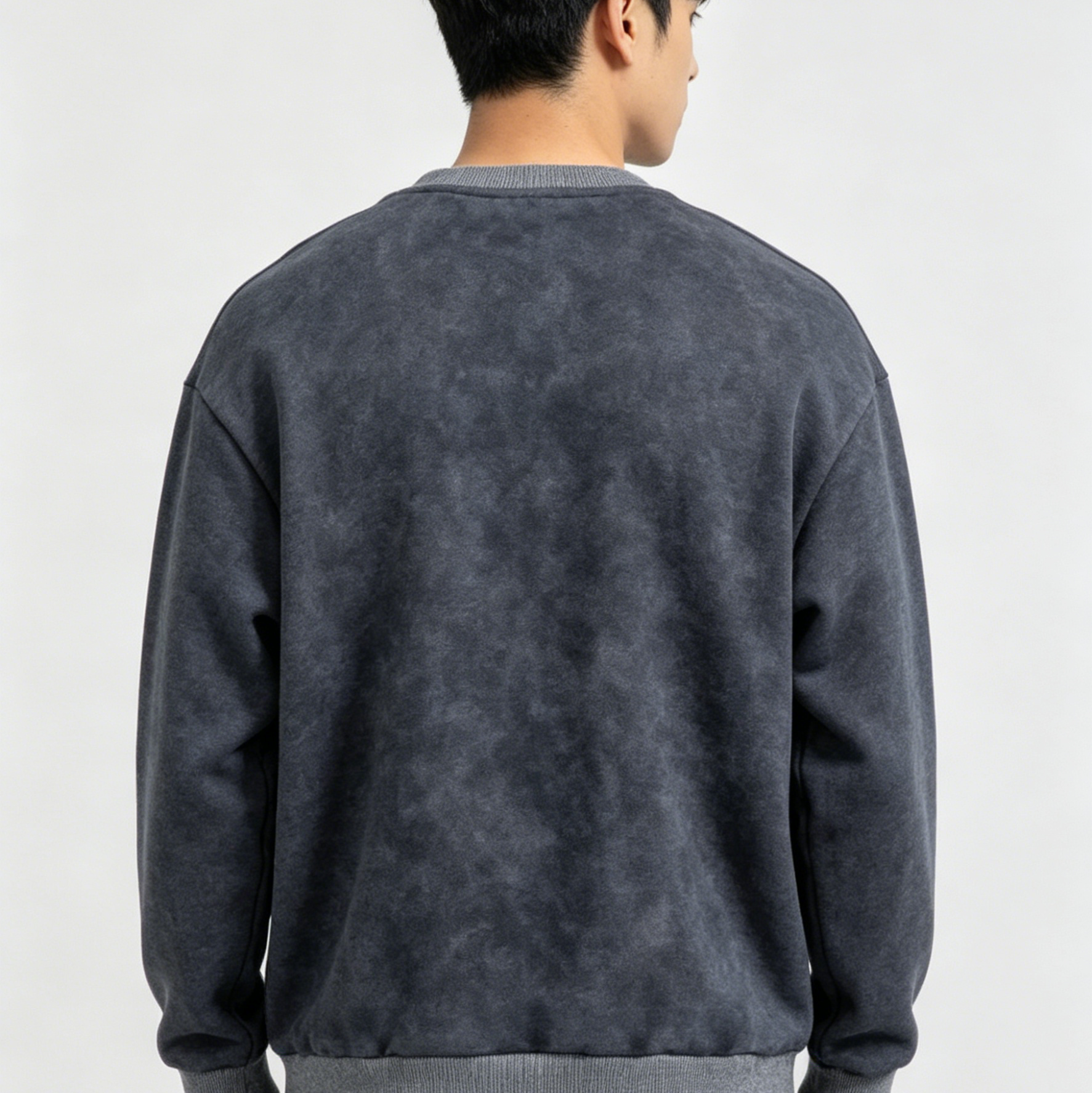 351GSM - 400GSM Sand Wash Hoodie Crew Neck Drop Shoulder Combed Cotton Street Sweatshirt