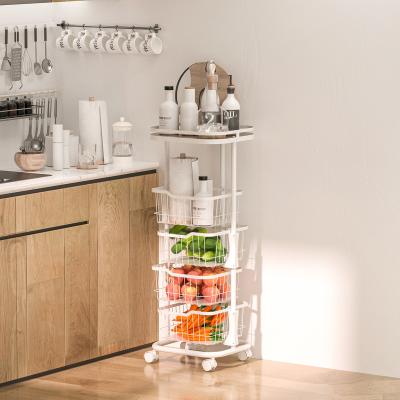Foldable Design Steel Storage Trolley , 3 Tier Rolling Utility Cart Multifunctional
