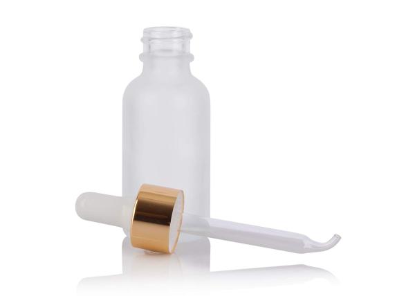 Refillable Essential Oil Glass Bottles With Gold Metal And Glass Dropper