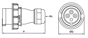 63 Amp промышленные электрические штепсельные вилки IP67 делают водостойким с CE Rohs
