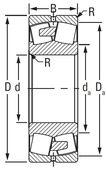 Made in China 24024MB   Double row spherical roller bearing weight 5.15kg