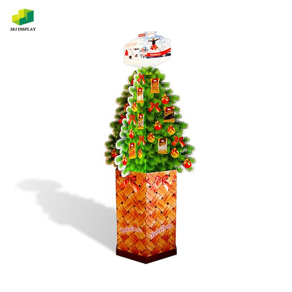 Customized Retail Floor Display Stand Point Of Sale Stands For Christmas Stuffs Or Candy