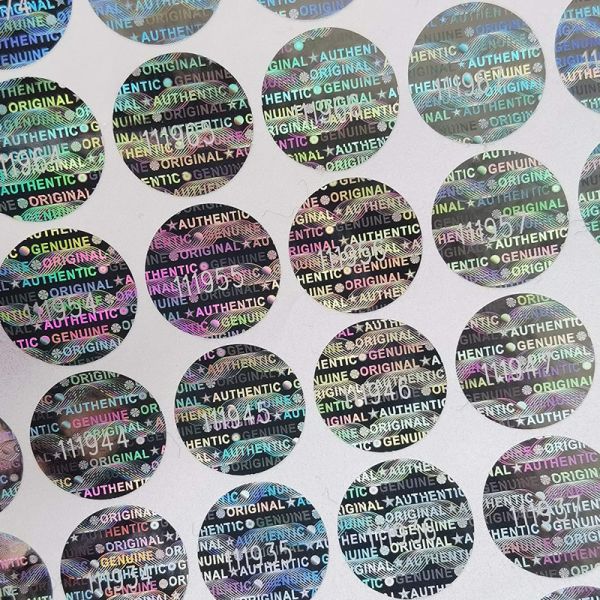 Anti Counterfeiting Adhesive Holographic Label Stickers Custom Design
