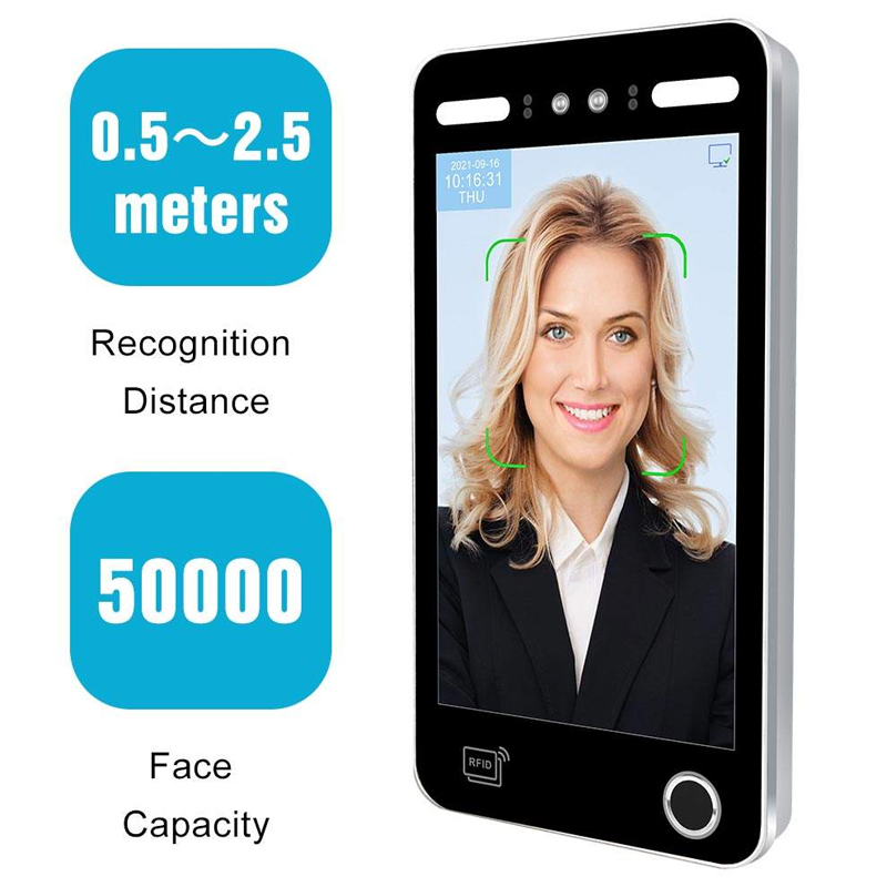 Biometric Facial Recognition Access Control Machine with IP65 Waterproof Employee Card Time Attendance System