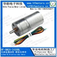 Motor sin cepillo GM25-2430BL del alto engranaje del esfuerzo de torsión 6V 210RPM