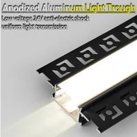 Luz linear embutida LED preta de gesso Luz de teto Trave Sala de estar Ângulo Yang Alumínio Cartão de perfil Slot produto