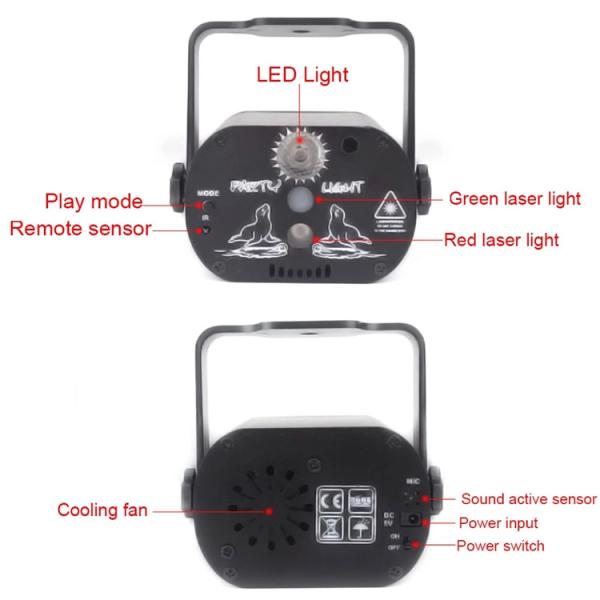 532nm 650nm Лазерные вечеринки IP44 Профессиональные диджеи Лазерные огни