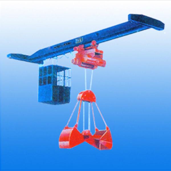 5 Ton Single Beam Overhead Crane Wireless Remote Control Grab Bucket