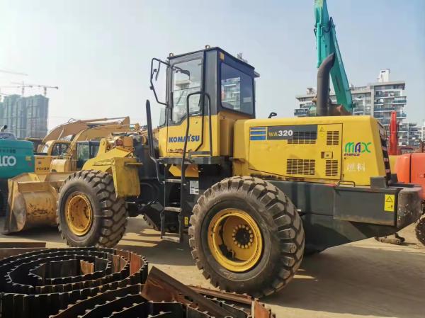 WA 320-3 Komastu Used Wheel Loaders Used Payloader Comfortable Driving
