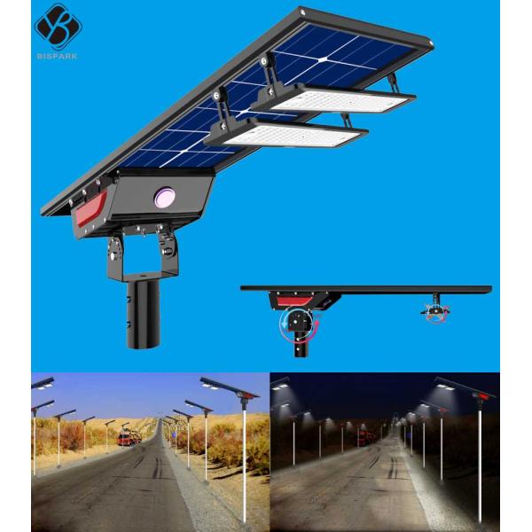 Bifacial Solar Powered LED Street Lights 180lm/W With Motion Sensor