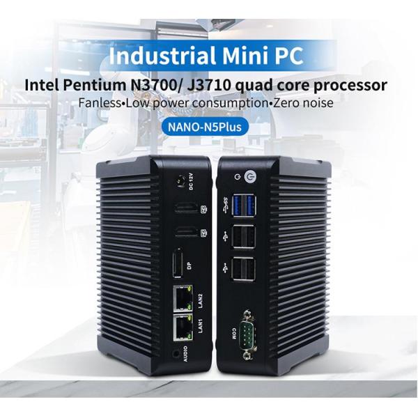 Нано-N5 Плюс Промышленный Мини ПК Квад-Ядерный J3710 1XMSATA 2.5 HDD 2XUSB3.0