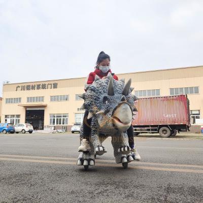Parc d'attractions à pièces de monnaie Randonnée de dinosaures animés pour un centre commercial