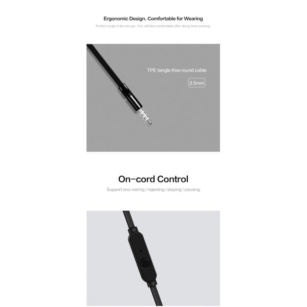 In Ear 20Hz Flat Cable Earphones 6U Magnetic Earbuds Wired With Microphone