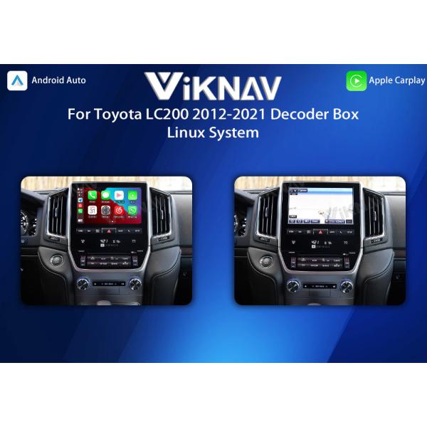 Viknav Linux System For Toyota LC200 2012-2021 Wireless Apple CarPlay Android Auto Only Support Original Car OEM Screen