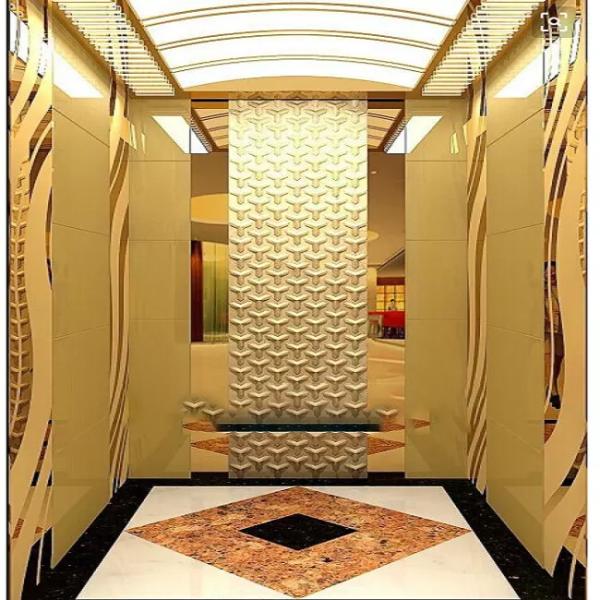 Thickened Gold Elevator Stainless Steel Sheet Door Fireproof Durable
