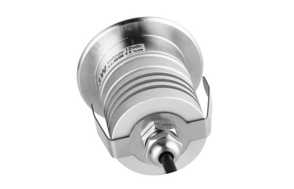 IP68 3W nas luzes 280LM conduzidas subaquáticas, material de aço inoxidável, ângulo de feixe 45°