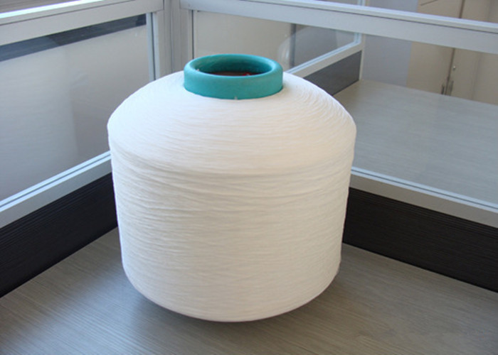 Low Stretch Full Dull Polyester DTY Yarn 150D / 144F Raw White AA Quality For Label