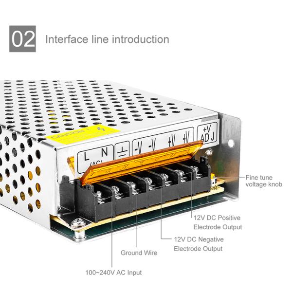 электропитание 24v 15A 360W высокочастотное переключая над предохранением от напряжения тока