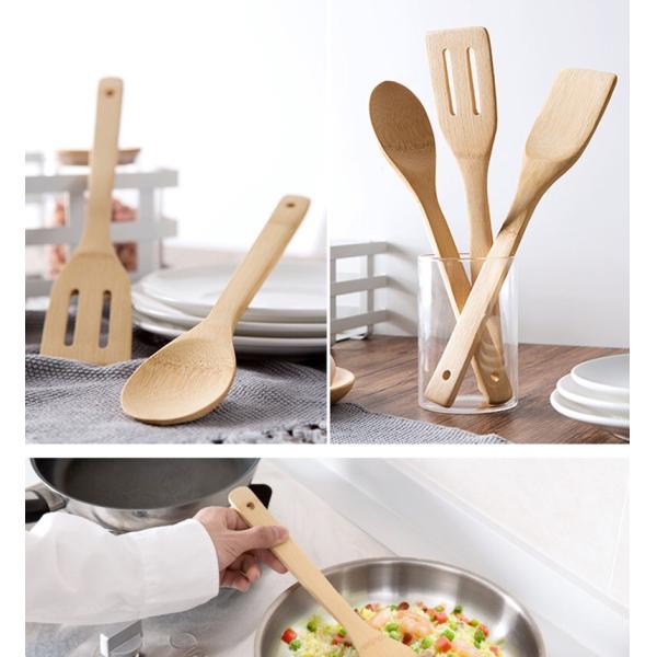 набор варя утварей лопаткоулавливателя бака кухни 30x6cm гигиенический бамбуковый