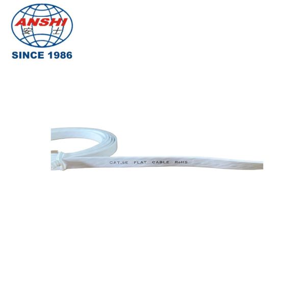 CAT5E Unshielded Flat Network Patch Cord with 30AWG Pure Copper for 1000Mbps Data Transmission