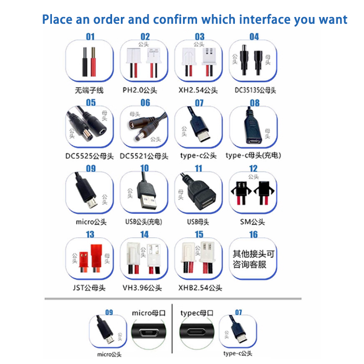 Custom Rechargeable Aa Battery Type-c Usb Charging Port 15000mah 5V2A Rechargeable Battery 18650 Type-C